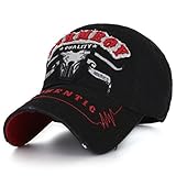 ililily Washed Cotton Stitched Buffalo Vintage Style Baseball Cap (5 Colors)