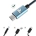 RAMPOW Braided Micro USB Cable [2-Pack 3.3ft], QC 3.0 Fast USB Charging Cable Blue