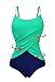 Zando Women One Piece Swimsuit Tummy Control Swimwear Plus Size Bathingsuit Vintage Slimming Monokini Swimsuit for Women