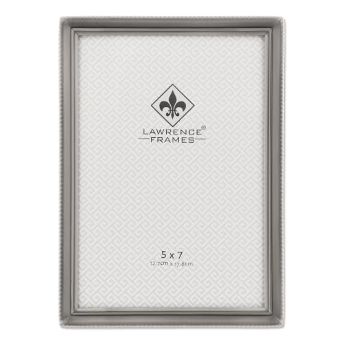 Lawrence Frames 11557 Antique Pewter 5x7 Picture Frame - Bead Border Design