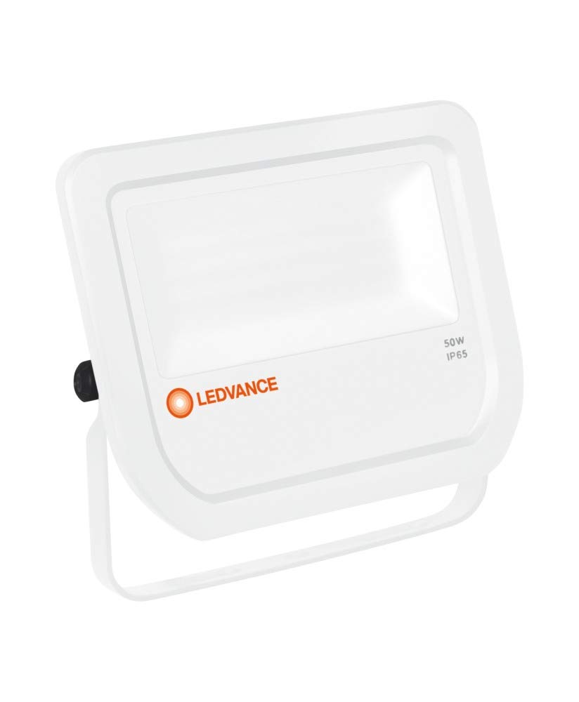 LEDVANCE LED Floodlight | Flood Light for Outdoor Use | Warm White | 155.0 mm x 180.0 mm x 46.0 mm | FLOODLIGHT 50 White 4058075097582