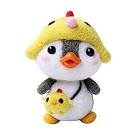 CHBC Chick Penguin Needle Felting Kits Wool Felt Craft DIY Unfinished Poked Set Handcraft Kit for Needle