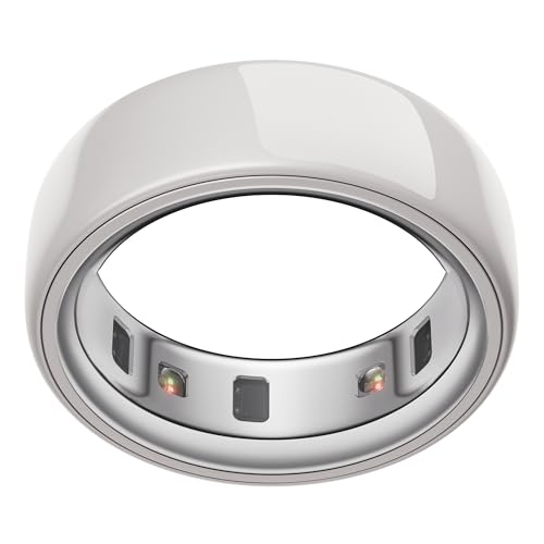 Oura Ring 4 Ceramic – Cloud – Größe 8 – Smart Ring – Bestimme Deine Größe vor dem Kauf