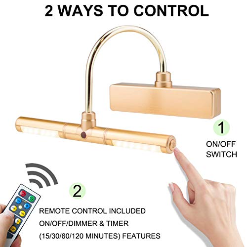 BIGLIGHT Wireless Battery Operated LED Picture Light with Remote