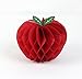 SUNBEAUTY 5 Pcs Red Apple Shaped Paper Honeycomb Paper Apple Hanging Decoration School Classroom Back to School Decoration(4 Inch)