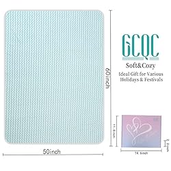 GCQC Sherpa Fleece Blanket, Checkered Grid Warmer