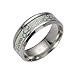 SUNSCSC Luminou Effect Stainless Steel Band Ring Love Promise Valentine Couples Wedding Engagement