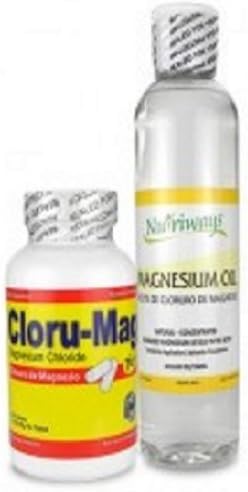 Magnesium Chloride Bundle of 2 Items: Cloru-Mag Plus &amp; Concentrated Oil 8 Oz. Combo de 2 productos: Cloru-Mag Plus y Aceite de Cloruro de Magnesio. by Nutriways