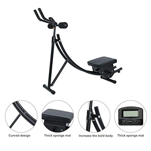 Belovedkai Ab Abdominal Coaster Crunch Ab Trainer Abdominal Exercise Machine/Equipment, Black - Thumbnail 7