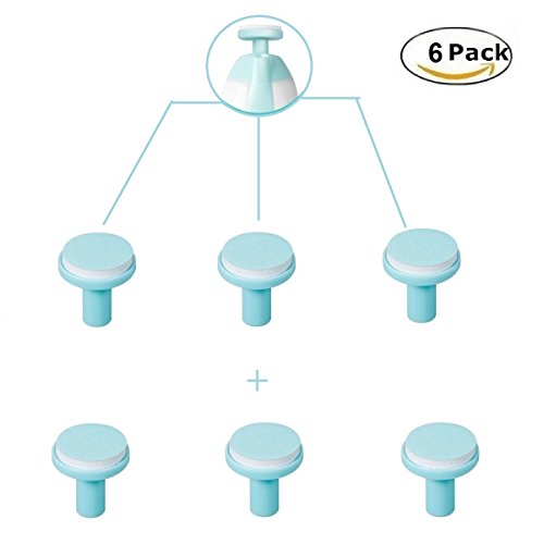 Jaybva Baby Nail Trimmer Replacement Pads 6PCS Grinding Heads Polish Disc for Electric Nail File Clippers and Cutter Kit Blue for Children Kids 6 Moths Up