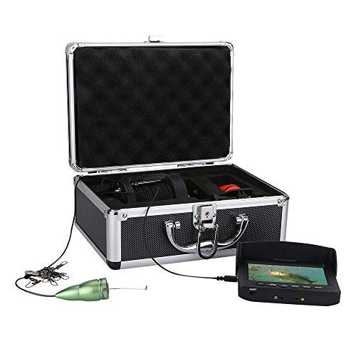 Ayanx Le Kit De Caméra Vidéo De Pêche Sous-marine En Alliage D’aluminium 6w Led Blanche S’allume Avec Un Moniteur Couleur Hd De 4,3 Pouces