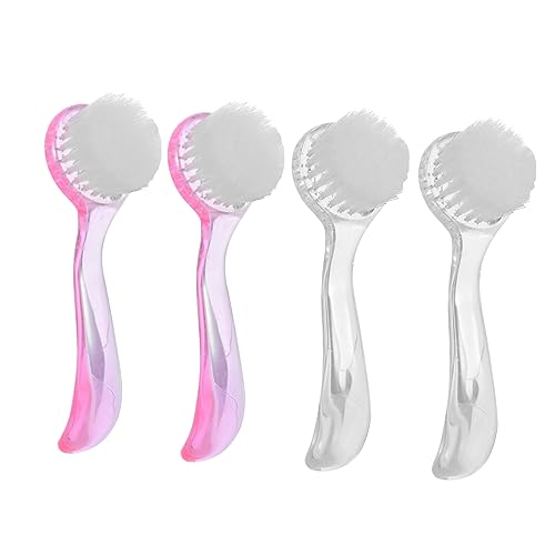 DRESSOOS 4Pcs Handle Grip Nail Brushes for Cleaning Fingernails and Toes Durable Nail Brush with Cover for for Home Kitchen and Garden Use