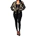 Sexycherry Faddish Military Casual Camouflage Lightweight Thin Short Jacket Coat For Women,Camouflage,Large