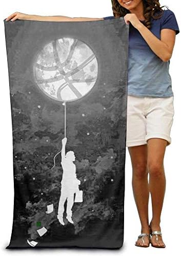 xcvgcxcvasda Basketball Is My Moon Adult Beach Towels Plush Multipurpose Use For Swim Beach Camping Yoga Quick Dry