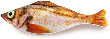 Etmact Catnip Toys Simulation Plush Fish Shape Dolls Interactive Pet Pillow Bite for Cat, 12"