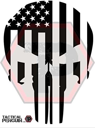 Tactical Penguin American Punisher Magazine Stencil 2 Pack for cerakote, gunkote, duracoat Avery Paint mask Sticky Back Vinyl