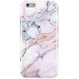 VIVIBIN iPhone 6 Case,iPhone 6s Case,Cute Pink Purple Marble for Girls Women Clear Bumper Best Protective Soft Silicone Rubber Matte TPU Cover Slim Fit Thin Phone Case for iPhone 6/iPhone 6s
