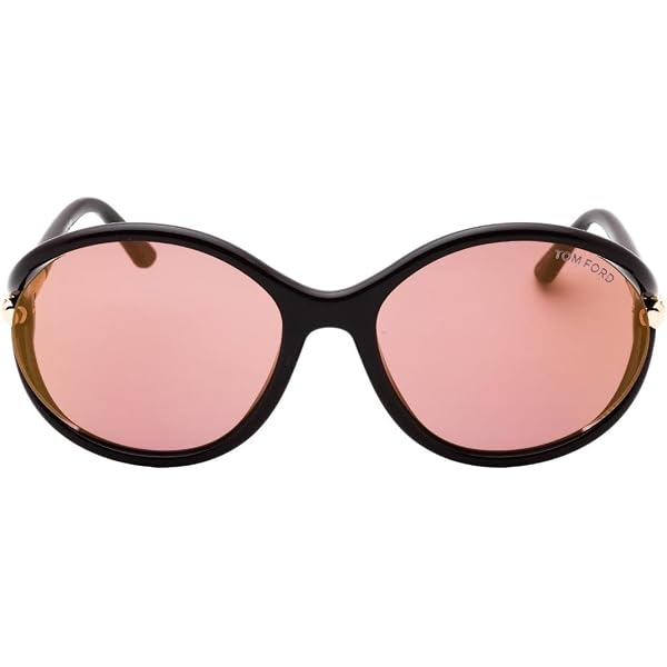 Tom Ford Oval Sunglasses TF438 Angela 01F Black/Gold/Havana  display picture 3