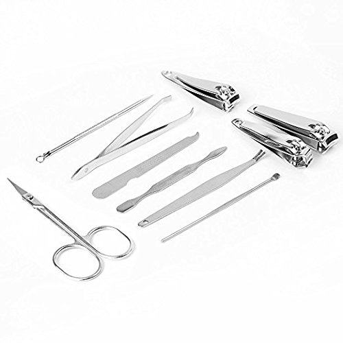 Nail Clipper Set 10 in 1 Nail File Swing Out Nail Cleaner/File