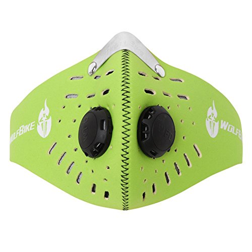 Dustproof Mask - Respirator Mask With Filtered Exhaust Gas Anti Pollen Allergy Half Face Mask (Green) - Thumbnail 6