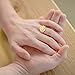CIUNOFOR Wide Band Enhancer Ring for Women Yellow Red Purple White CZ Ring Gold Rose Gold Plated Stainless Steel Ring