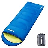 FUNDANGO 3 Season Warm Cool Weather Camping Hiking Backpacking Lightweight Sleeping Bags for Adults Men Women 53.6F – 44.5F, Waterproof, Compression Sack Included