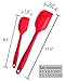StarPack Basics Silicone Spatula Set (1 Small, 1 Large), High Heat Resistant to 480°F, Hygienic One Piece Design, Non Stick Rubber Cooking Utensil Set (Cherry Red)