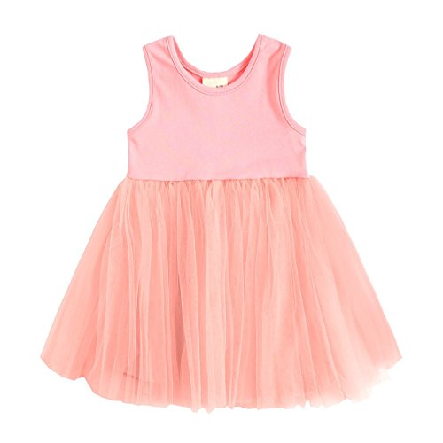 Baby Girls Dress, Toddler Super Soft Pleated Tulle Sleeveless Princess Skirts