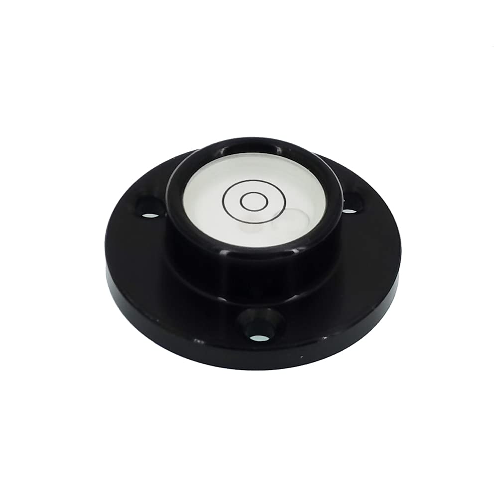 UMEI Aluminum Alloy Bull Eye Level with Screw Hole Surface Mounted Aluminium Circular Spirit Level Ball Vials ，(34X12MM) (34X12mm)