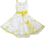 Sunny Fashion 3 Layers Girls Dress Sunflower Wave Pageant Bridesmaid