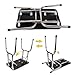Polar Aurora 36'' Dog Grooming Table, Heavy Duty Pet Grooming Table for Dogs at Home Foldable Grooming Table w/Adjustable Arm & Noose & Mesh Tray Professional Dog Show Stainless Steel Black