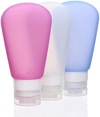 Portable Silicone Toiletries Travel Bottles,Squeezable Refillable Shampoo,Lotion,Cosmetic,Toiletries Camping Containers Leak Proof,TSA Airline Carry-On Approved Camping Travel Tube Organizers 3pcs