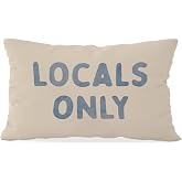 Wheatwin Coastal Throw Pillow Cover 12x20, Surf Outdoor Pillow Cover | Beachy Surf Blue Coastal Surf Room Decor, Outdoor Lumbar Pillow Cover, Preppy Beach Bar Sofa Couch Decor