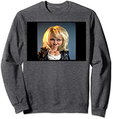 Unisex Bride of Chucky Tiffany Close Up Sweatshirt Small Dark Heather