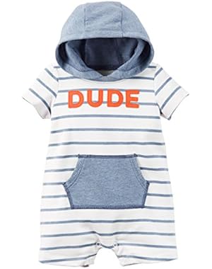 Carter's Baby Boys' Hooded French Terry Romper