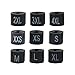 Haobase 270Pcs Hanger White Print Coat Sizer XXS-4XL Size Marker Letter Tags(Each Size 30Pcs)