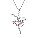 Adecco LLC Little Girl Necklace Dancer Ballet Recital Gift Ballerina Dance Necklaces Teen Girls Jewelry 16 inches