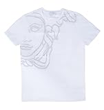 Versace Collection White Half Medussa Crew Neck Logo Short Sleeve T-shirt