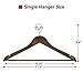 JS HANGER Wooden Coat Hangers, 20 Pack High Grade Wood Suit Hangers with Non Slip Pant Bar - Extra Smooth and Splinter Free Retro Finish