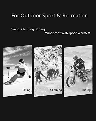 Waterproof and windproof dense nylon gloves with touchscreen compatibility.