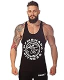Moge  Mens GYM Shark Print Stringer Bodybuilding Gym Tank Tops