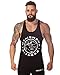 Moge  Mens GYM Shark Print Stringer Bodybuilding Gym Tank Tops