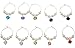 Potomac Banks Acrylic Wine Glass Charms (Comes with Free How to Live Stress Free Ebook) (10 Faux Pearl)