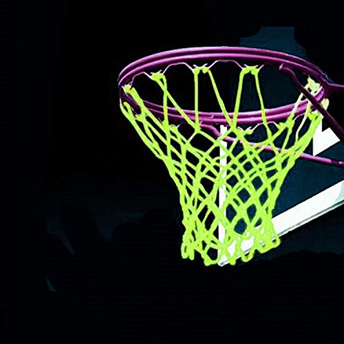 Eau Glow Basketball Net, Glow in The Dark Heavy Duty Basketball Hoop Replacement Net 12 Loop Standard Size - Thumbnail 7
