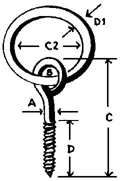 Hampton Hitching Ring W Lag Screw 350 Lb Ref No 220 657 Bulk Upc Coded Stl Ace Trading Amazon Co Uk Diy Tools