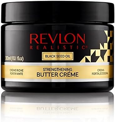 Revlon Realistic Black Seed Oil Strengthening Butter Créme Leave-in Conditioner 10.1 Oz (300ml) Pack of 2