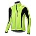 OUTON Men's Cycling Jacket Windproof Breathable Lightweight Reflective Warm Thermal Water-Resistant MTB Mountain Bike Jacket (Green, L)