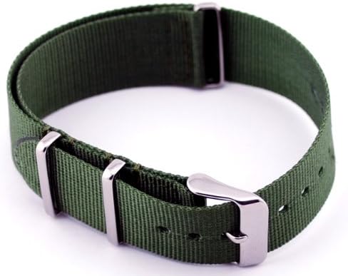 Watch Replacement BandsBallistic Nylon Green Ballistic 3 Ring 22mm Watch Replacement Strap