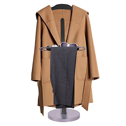 Valet Suit Coat Stand Clothes Hanger Men Suit Rack Organizer Wood & Metal Home