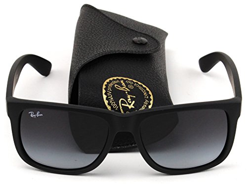 Ray-Ban RB4165 601/8G Justin Unisex Sunglasses Black Frame / Gray Gradient Lens